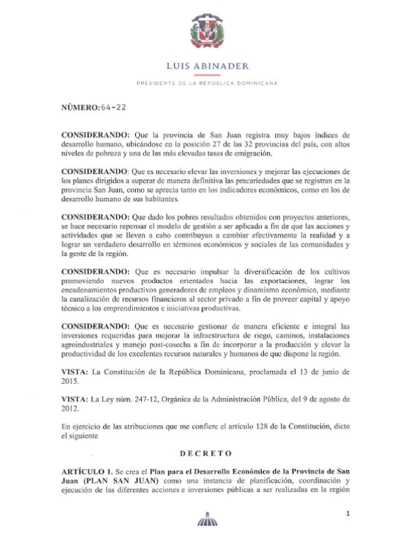 Crean Plan para el Desarrollo Económico de San Juan - Antena 7