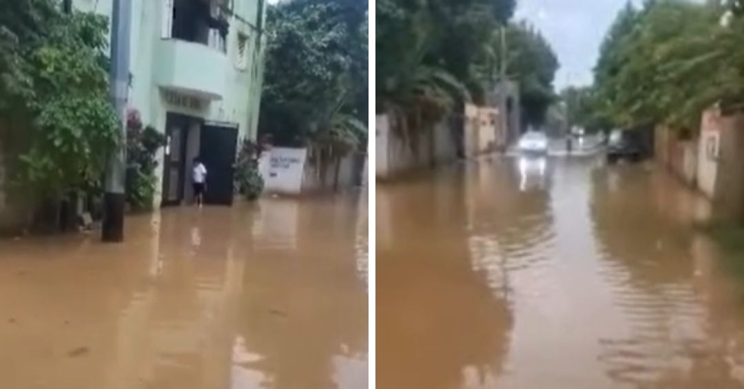 Aguas estancadas persisten más de una semana en calle Duarte del sector Brisas del Este