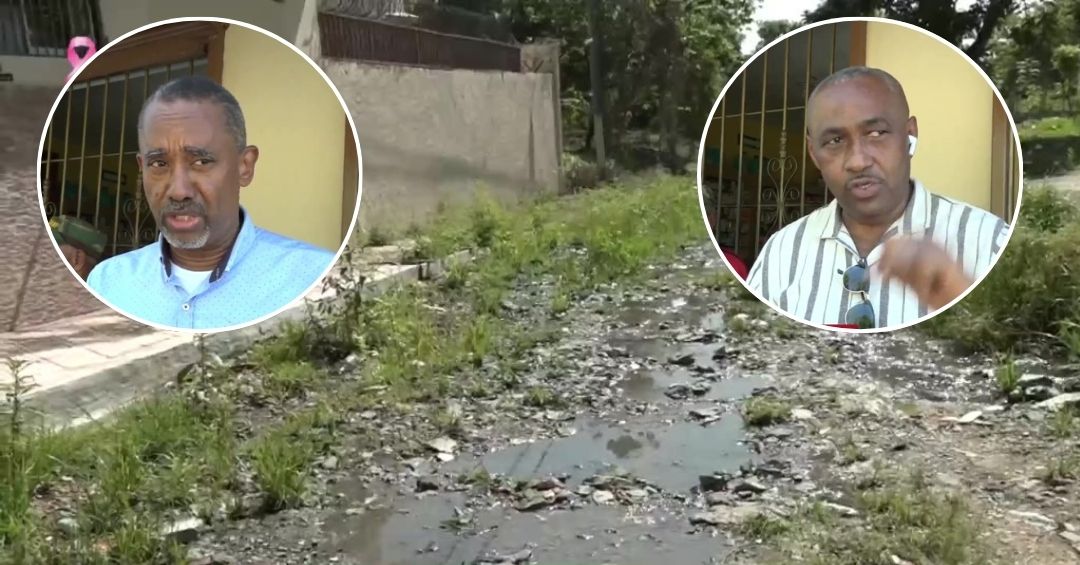 Aguas fecales inundan calles de sector Eugenio María de Hostos