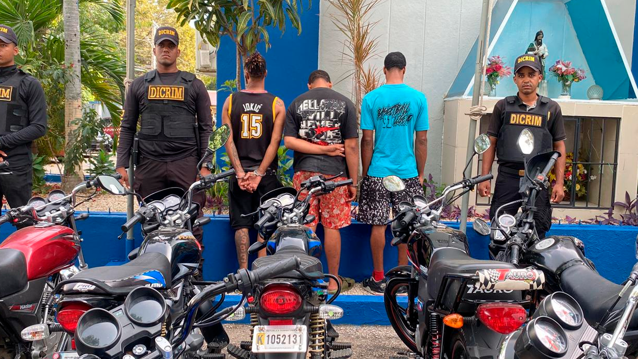PN desmantela banda dedicada al robo y comercialización de motocicletas en San Juan