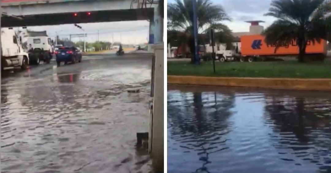 Inundaciones en la renovada Avenida Ecológica afectan entrada al Puerto Caucedo