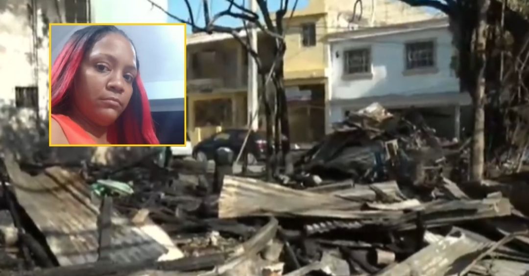 Mujer incendia cinco viviendas por celos en Los Mina y se entrega