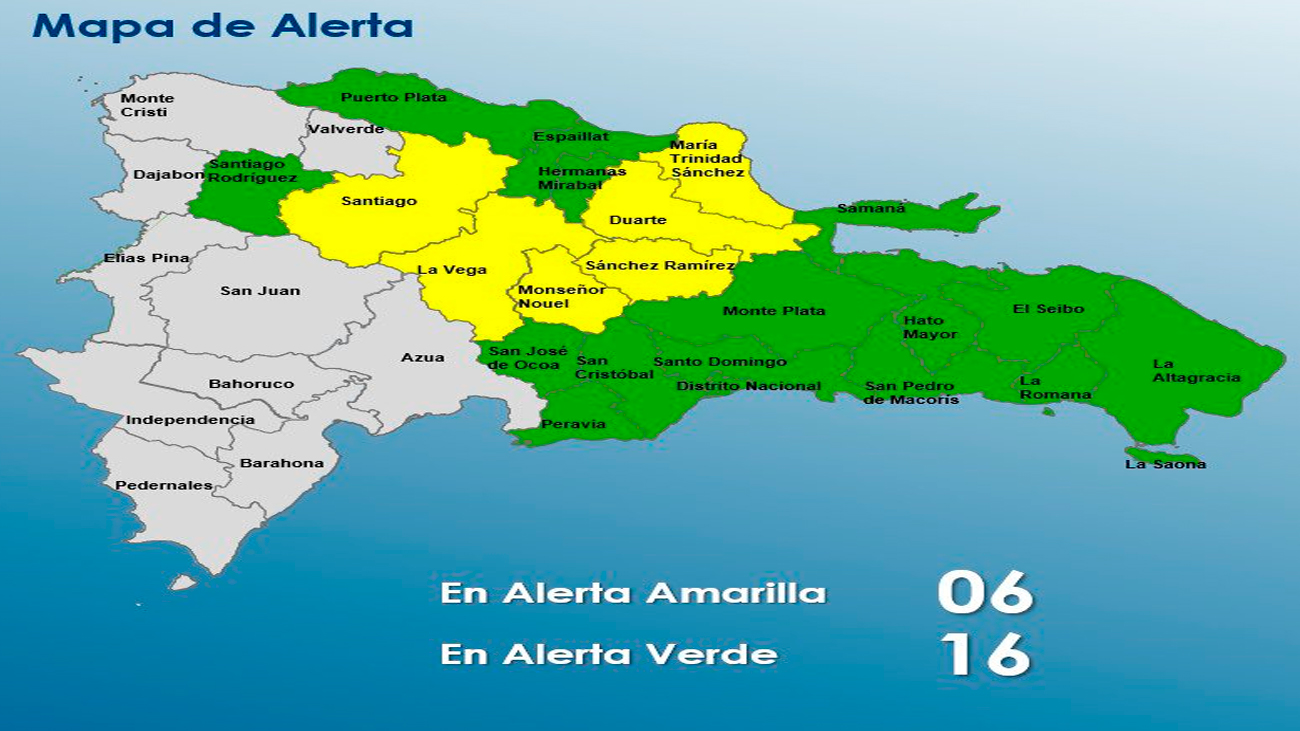 El COE eleva a 22 las provincias en alerta por incidencia de dos vaguadas sobre el país