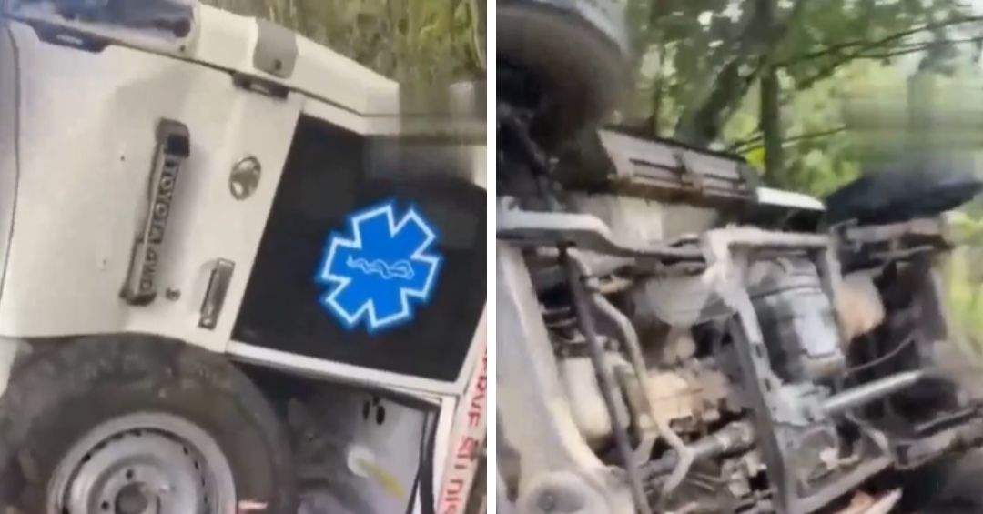 Monte Plata: Ambulancia del Sistema 911 sufre accidente mientras trasladaba paciente