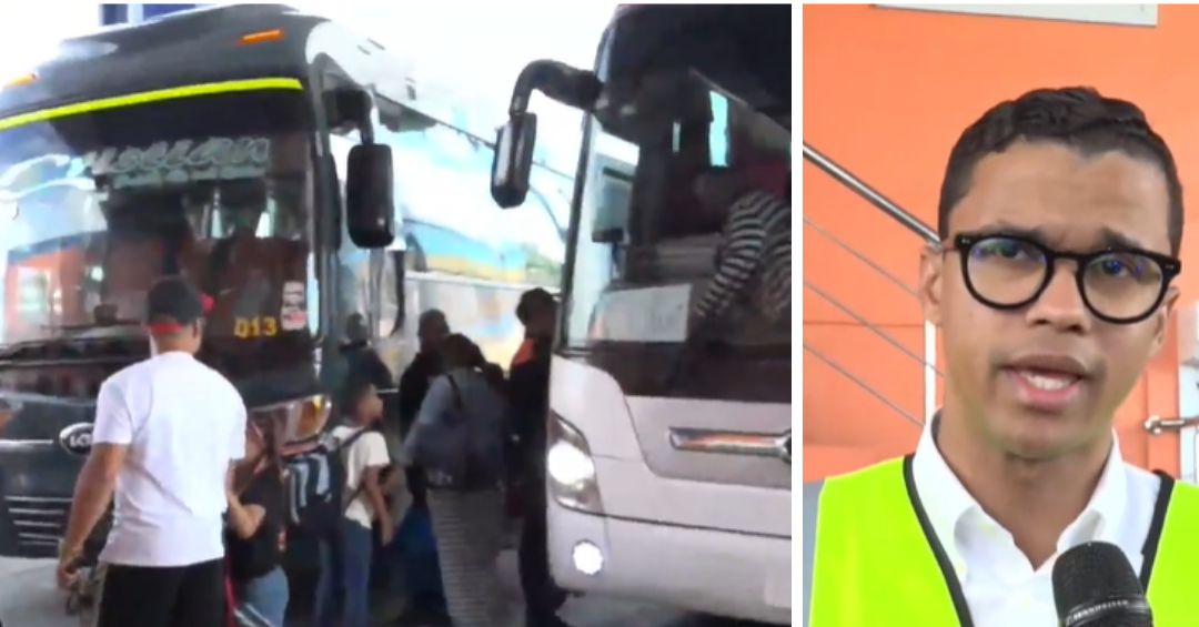 INTRANT inspecciona autobuses en Parada del Cibao previo a Semana Santa