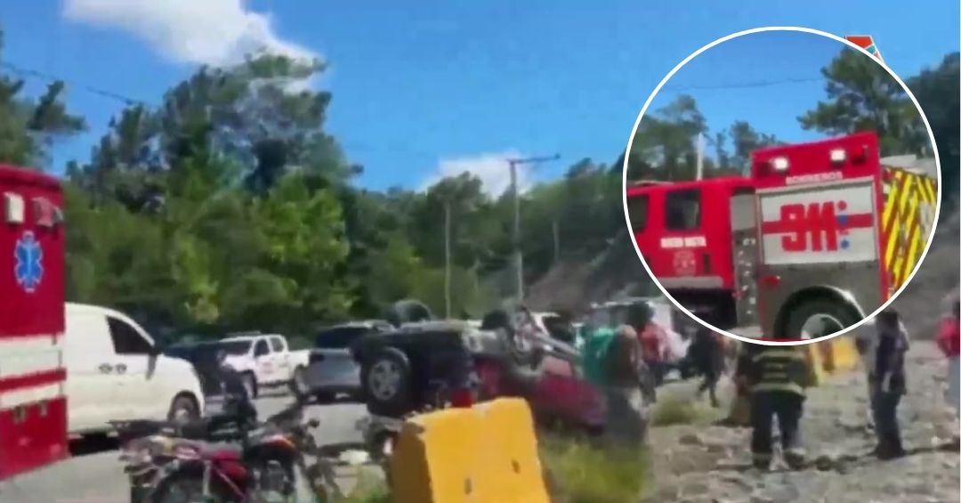 Dos muertos en aparatoso accidente en El Puerto, tramo peligroso entre Jarabacoa y La Vega
