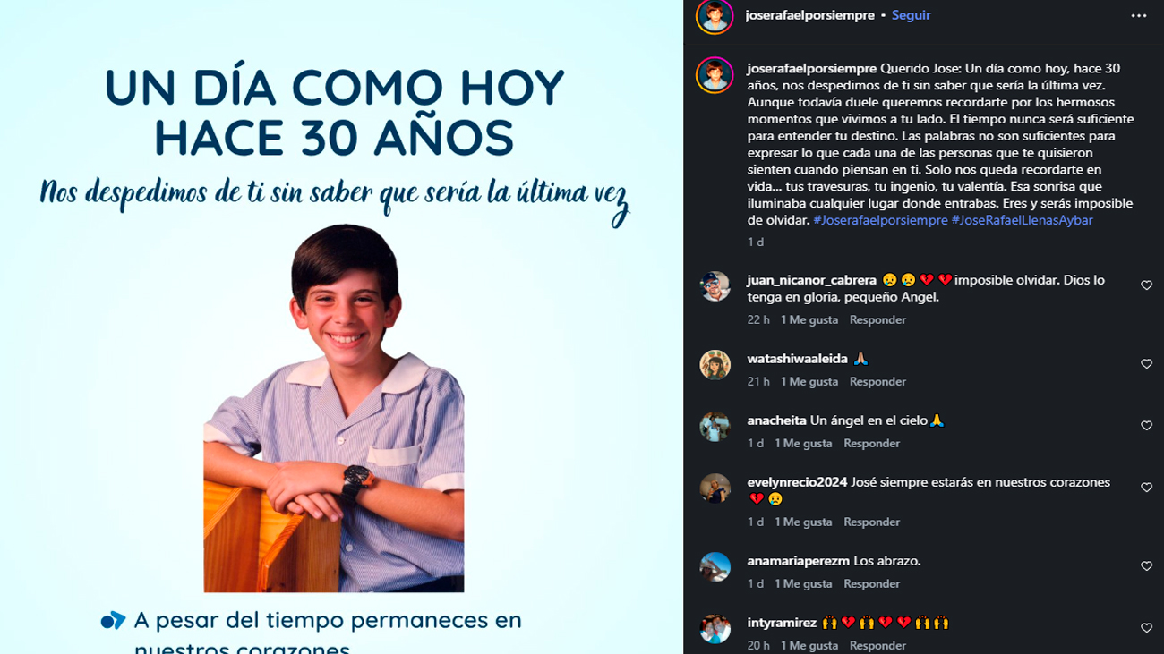Familia de José Rafael Llenas Aybar abre cuenta en Instagram para preservar su memoria