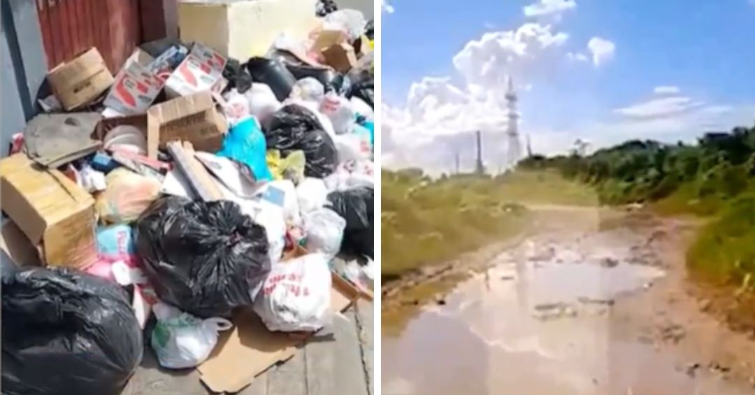 Niños caminan 2 km entre charcos para llegar a esc