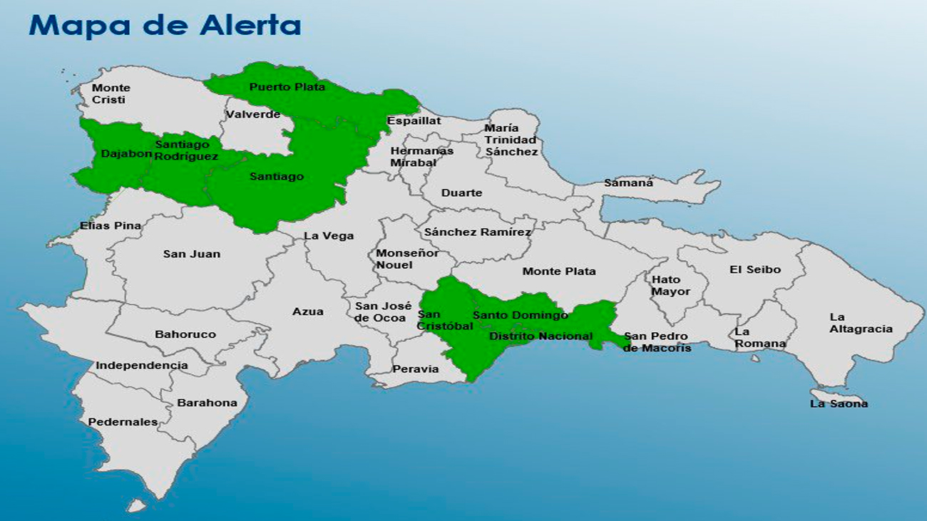 El COE coloca siete provincias en alerta verde por aguaceros