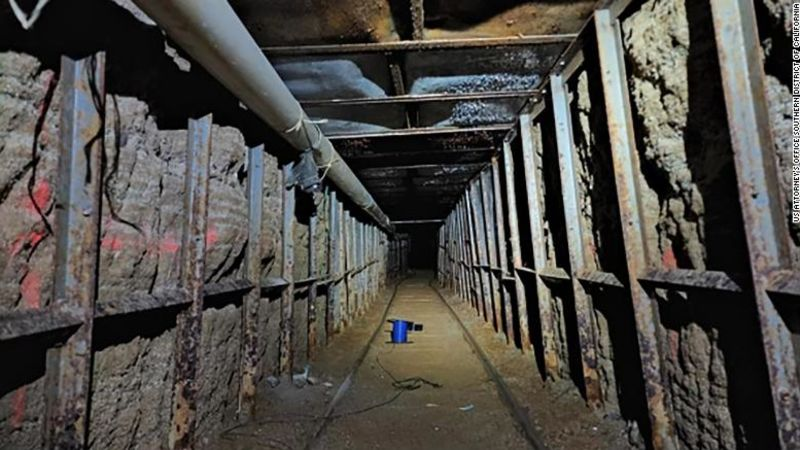 Hallan un sofisticado túnel usado para el tráfico de cocaína entre EE.UU. y México