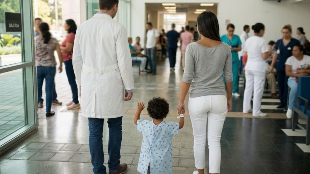El doctor Wagner Guzmán ofrece declaraciones sobre la recuperación del niño herido de bala en Haina.